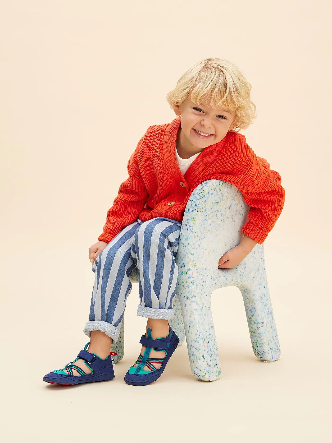 AFFENZAHN | Kinder Sandalen BREEZY FROSCH | dunkelblau